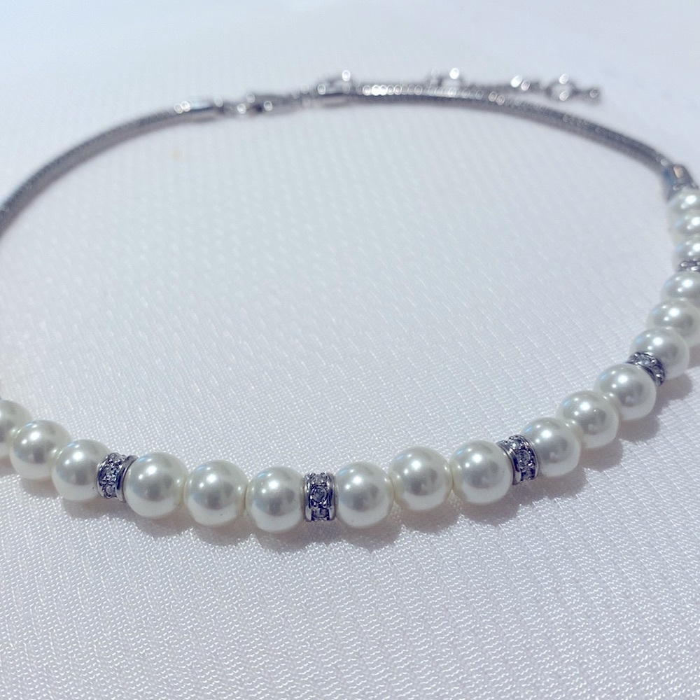 Givenchy Faux Pearl & Rhinestone Necklace